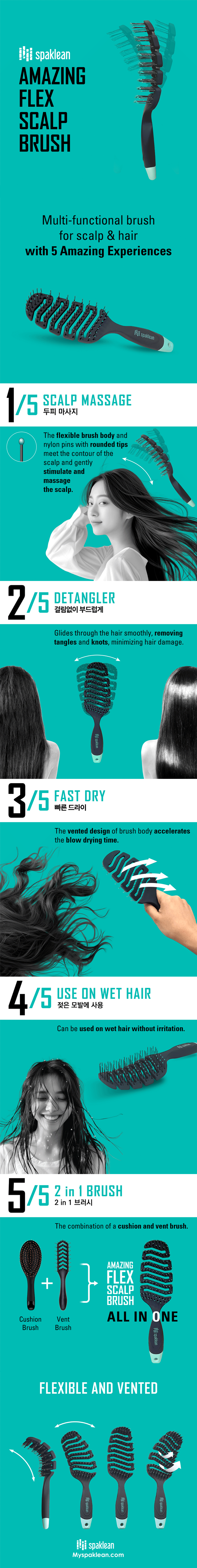 Korea Scalp and Hair Care, Scalp Brush, Scrubber and Massage